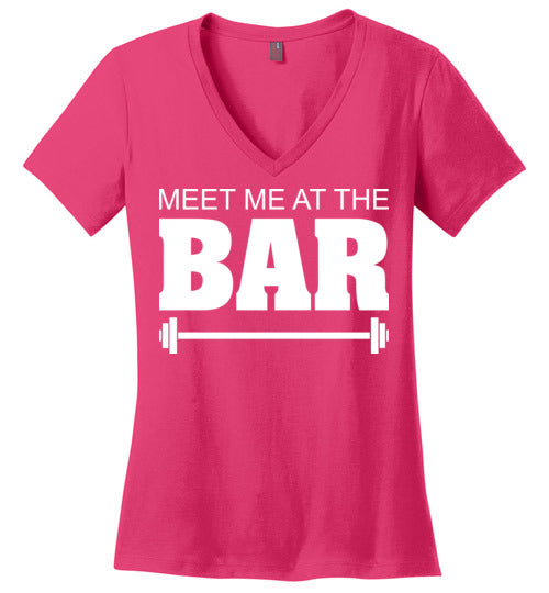Meet me at the Bar. Adult. Ladies Perfect Vneck