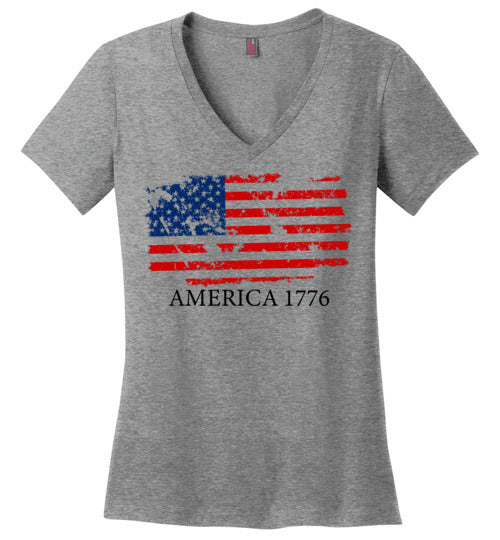America 1776. Adult. Ladies Perfect Vneck