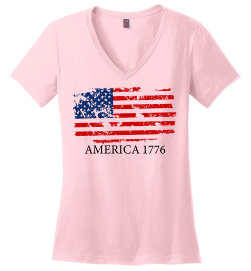 America 1776. Adult. Ladies Perfect Vneck