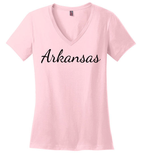 Arkansas. Adult. Ladies Perfect Vneck