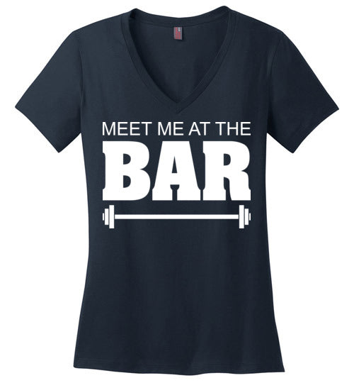 Meet me at the Bar. Adult. Ladies Perfect Vneck