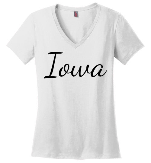 Iowa. Adult. Ladies Perfect Vneck