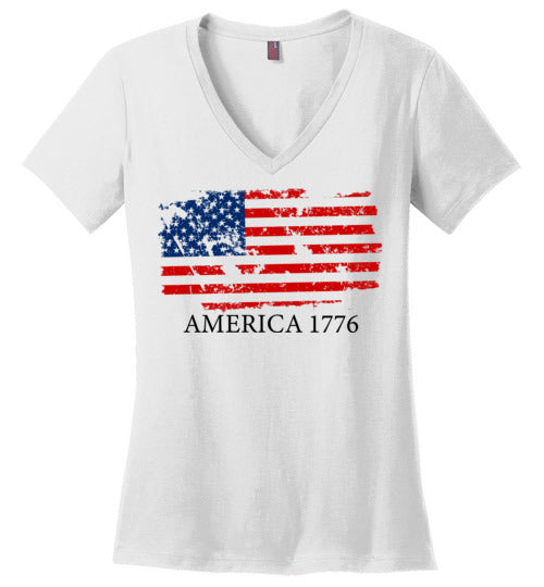 America 1776. Adult. Ladies Perfect Vneck