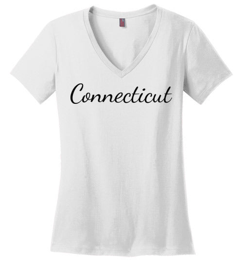 Connecticut. Adult. Ladies Perfect Vneck
