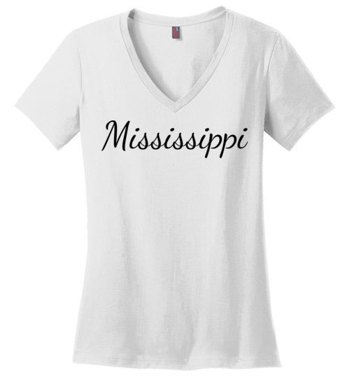 Mississippi. Adult. Ladies Perfect Vneck