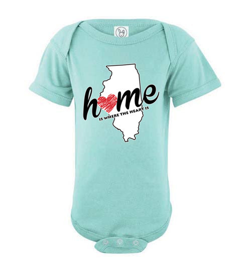 Illinois Home. Infant. SS Onesie