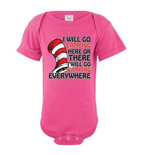 I will go camping. Infant. SS Onesie