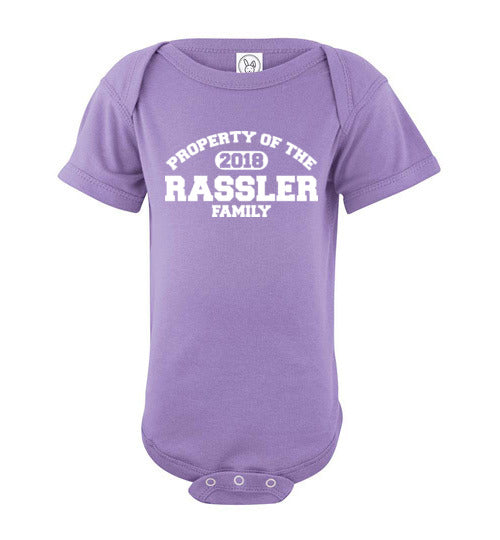 Property of Rassler. Infant. SS Onesie