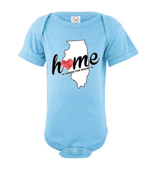Illinois Home. Infant. SS Onesie