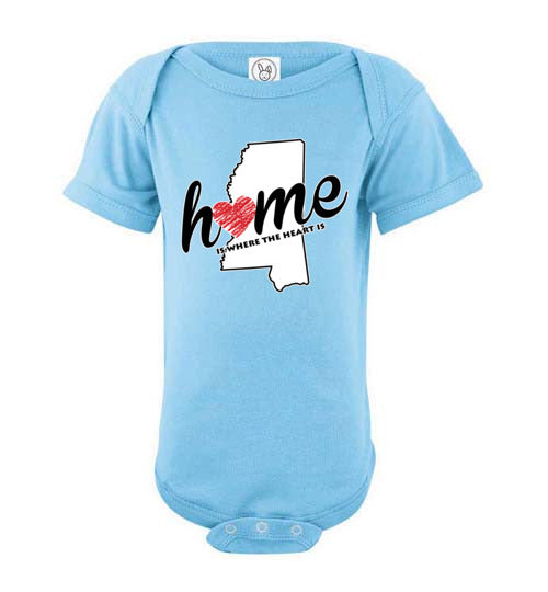 Mississippi Home. Infant. SS Onesie