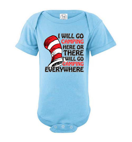 I will go camping. Infant. SS Onesie