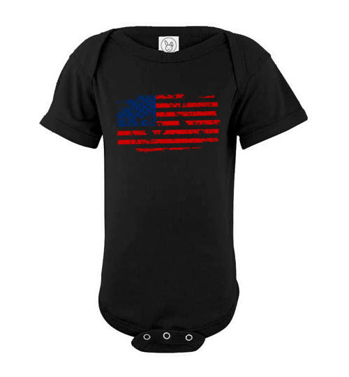 Distressed Flag. Infant. SS Onesie