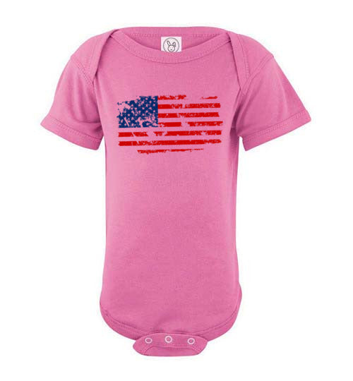 Distressed Flag. Infant. SS Onesie
