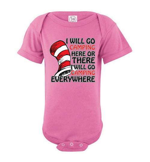 I will go camping. Infant. SS Onesie