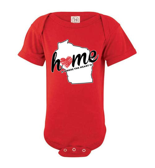 Wisconsin Home. Infant. SS Onesie