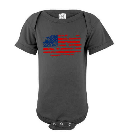 Distressed Flag. Infant. SS Onesie