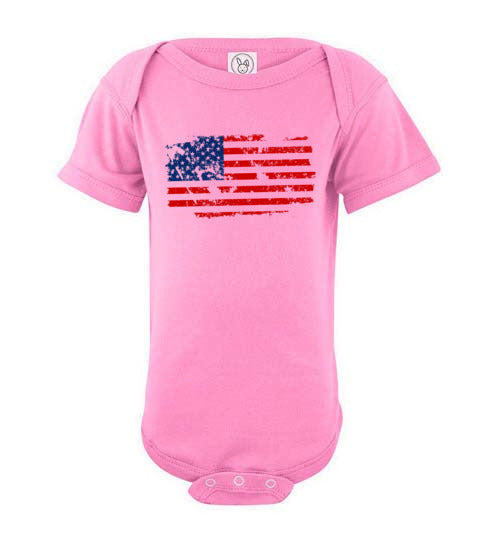 Distressed Flag. Infant. SS Onesie