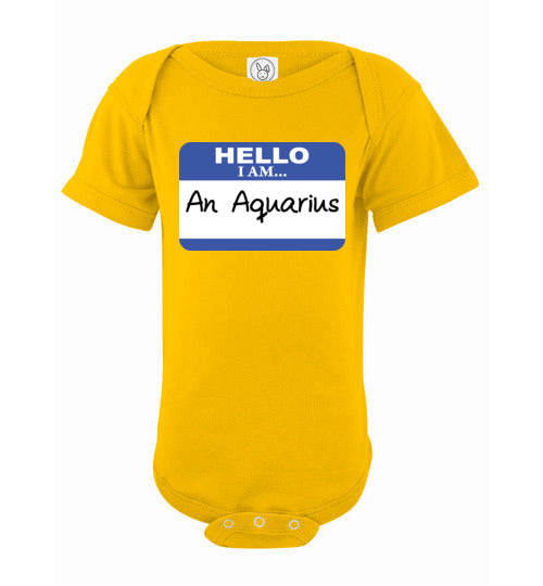 An Aquarius. Infant. SS Onesie