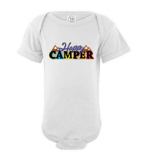 Happy Camper. Infant. SS Onesie