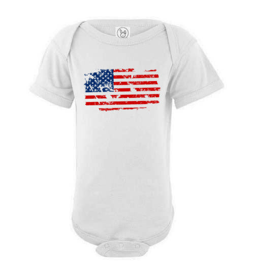 Distressed Flag. Infant. SS Onesie