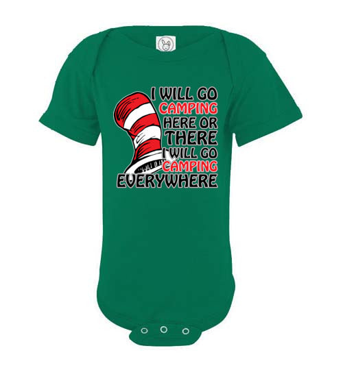 I will go camping. Infant. SS Onesie