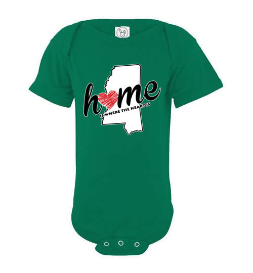 Mississippi Home. Infant. SS Onesie