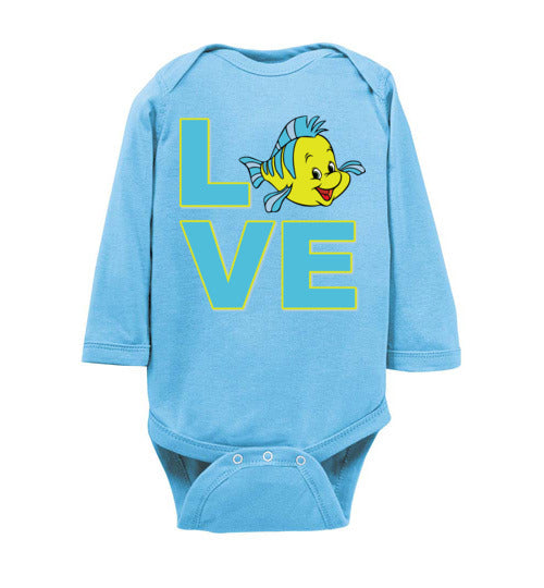 Love Flounder. Infant. LS Onesie