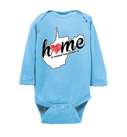 West Virginia Home. Infant. LS Onesie