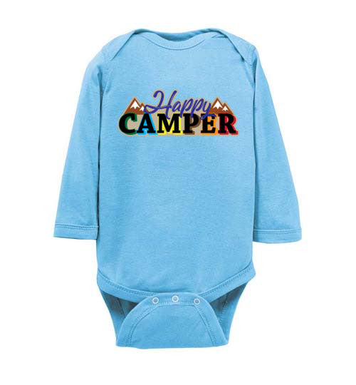 Happy Camper. Infant. LS Onesie