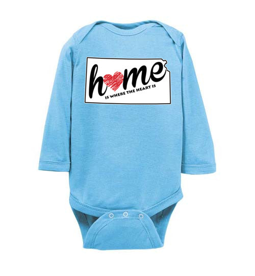 Kansas Home. Infant. LS Onesie