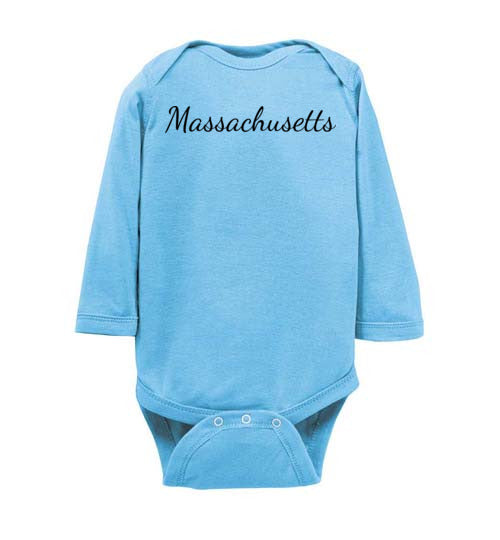 Massachusetts. Infant. LS Onesie