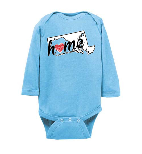 Maryland Home. Infant. LS Onesie