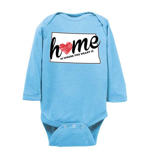 North Dakota Home. Infant. LS Onesie
