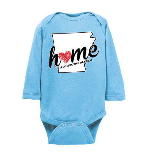 Arkansas Home. Infant. LS Onesie