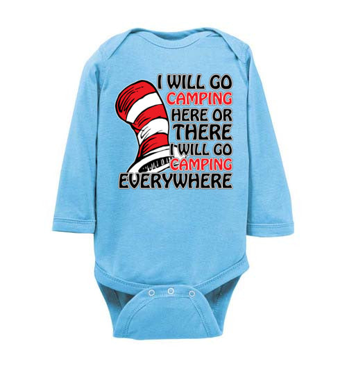 I will go camping. Infant. LS Onesie