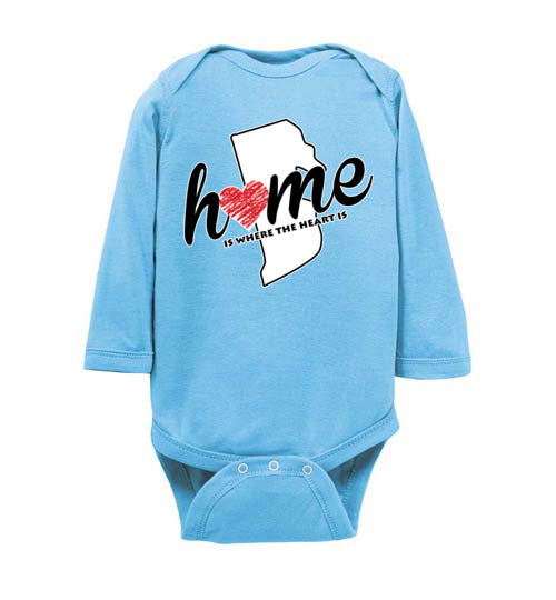Rhode Island Home. Infant. LS Onesies