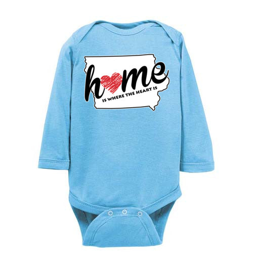 Iowa Home. Infant. LS Onesie