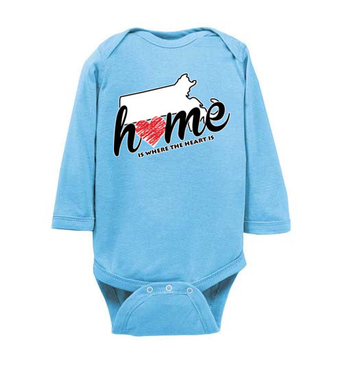 Massachusetts Home. Infant. LS Onesie