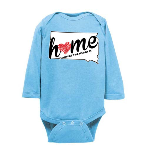 South Dakota Home. Infant. LS Onesie