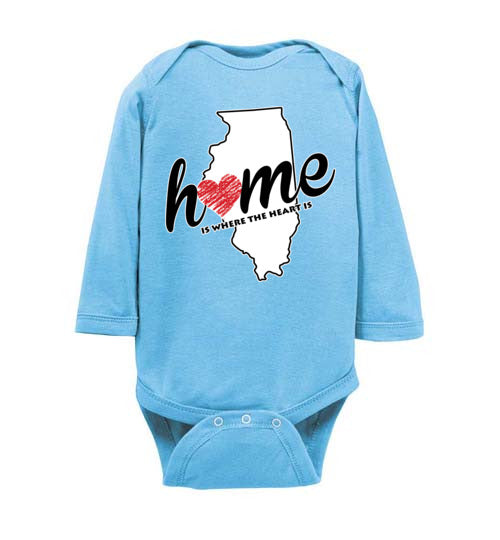 Illinois Home. Infant. LS Onesie