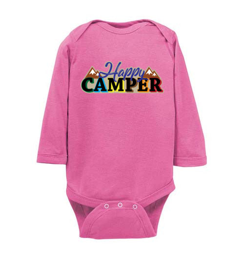 Happy Camper. Infant. LS Onesie