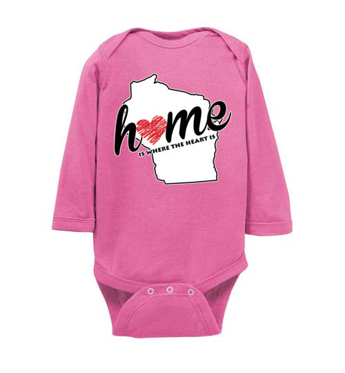 Wisconsin Home. Infant. LS Onesie