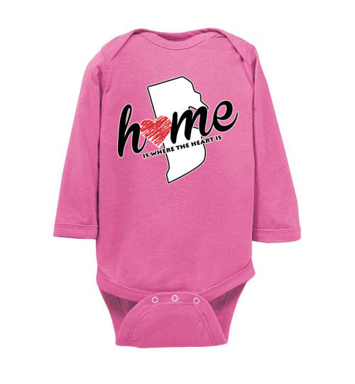 Rhode Island Home. Infant. LS Onesies