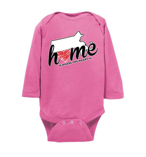 Massachusetts Home. Infant. LS Onesie