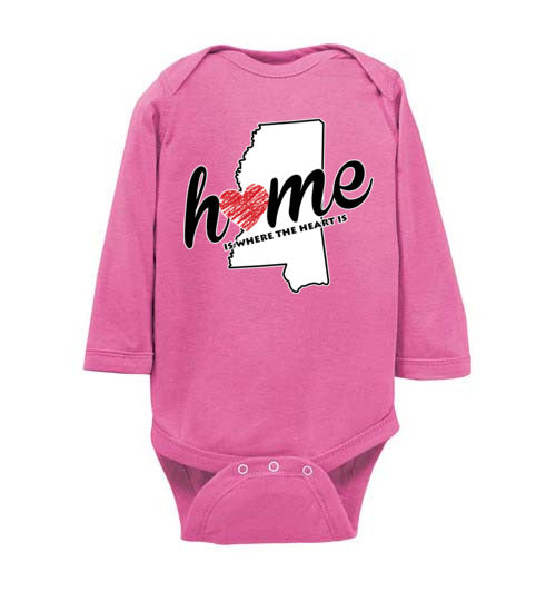 Mississippi Home. Infant. LS Onesie
