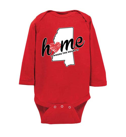 Mississippi Home. Infant. LS Onesie