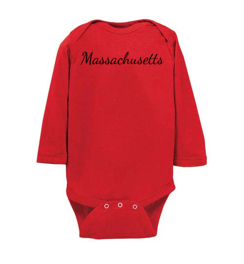 Massachusetts. Infant. LS Onesie