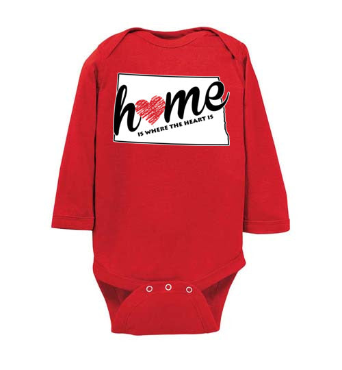 North Dakota Home. Infant. LS Onesie