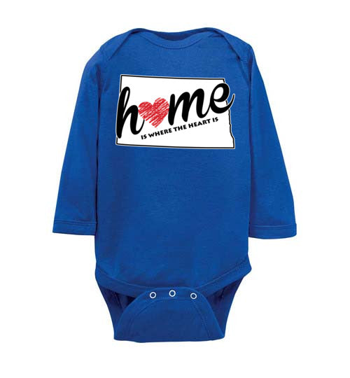 North Dakota Home. Infant. LS Onesie