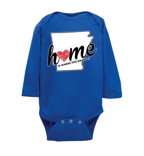 Arkansas Home. Infant. LS Onesie